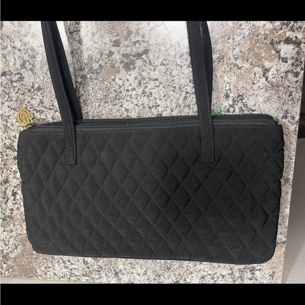 Vera Bradley Quilted Black Shoulder Bag - Picture 5 of 6